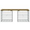 vidaXL Zahradn&iacute; lavice gabionov&yacute; design 103 x 44 x 42 cm borov&eacute; dřevo