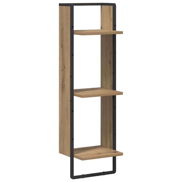 vidaXL N&aacute;stěnn&aacute; polička s polic&iacute; Artisanov&yacute; dub 30 x 25 x 100 cm