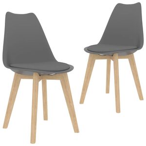 vidaXL J&iacute;deln&iacute; židle 2 ks &scaron;ed&eacute; plast