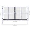 vidaXL Pletivá zahradní branka pozinkovaná ocel 300 x 175 cm šedá