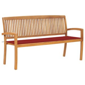 vidaXL Stohovateln&aacute; zahradn&iacute; lavice s podu&scaron;kou 159 cm masivn&iacute; teak