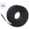 vidaXL Travn&iacute; lemy 3 ks čern&eacute; 10 m 20 cm polyethylen