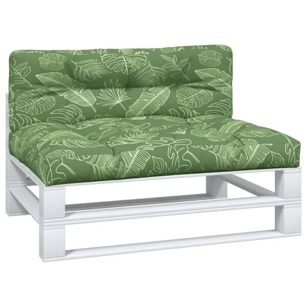 vidaXL Podu&scaron;ky na palety 2 ks vzor listů textil