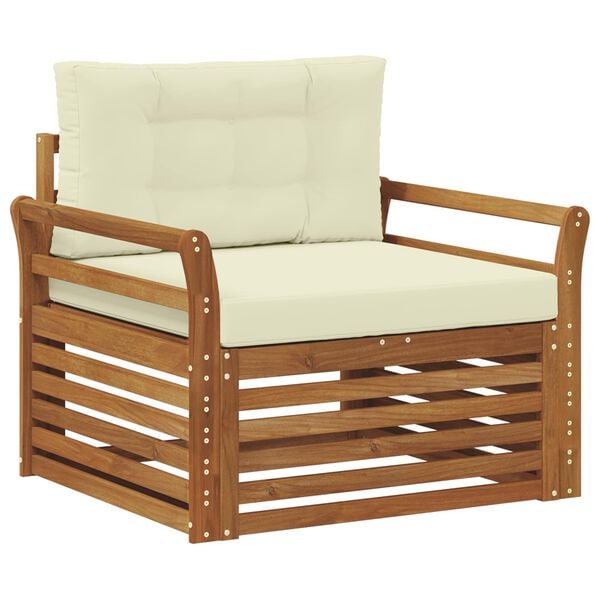 vidaXL Venkovn&iacute; pohovkov&aacute; souprava Masivn&iacute; ak&aacute;ciov&eacute; dřevo a polyester