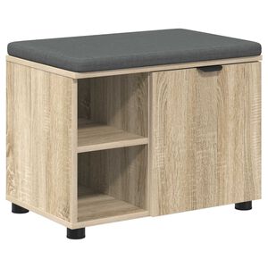 vidaXL Chodbičkov&aacute; lavice s pol&scaron;t&aacute;řem Sonoma dub 60 x 38 x 46 cm