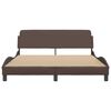 vidaXL R&aacute;m postele Dover hněd&yacute; 160x200 cm uměl&aacute; kůže