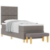 vidaXL Postel s boxspringem s čelo Taupe 200 x 80 cm textil