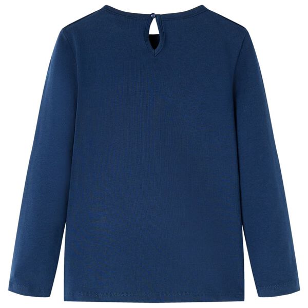 Dětsk&eacute; tričko s dlouh&yacute;m ruk&aacute;vem n&aacute;mořnicky modr&eacute; 104