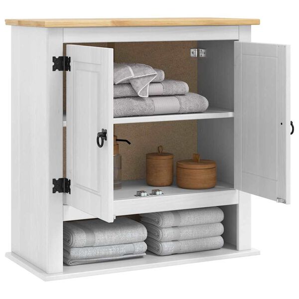 vidaXL Z&aacute;věsn&aacute; skř&iacute;ňka s &uacute;loži&scaron;těm Corona B&iacute;l&aacute; 70 x 33 x 71,5 cm