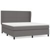 vidaXL Box spring postel s matrac&iacute; &scaron;ed&aacute; 160x200 cm uměl&aacute; kůže