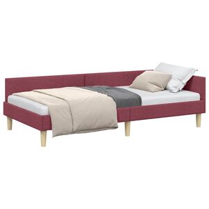 vidaXL Rohov&yacute; r&aacute;m postele V&iacute;no Červen&eacute; 80 x 200 cm textil
