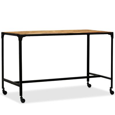 vidaXL Jídelní stůl masivní mangovníkové dřevo a ocel 120 x 60 x 76 cm