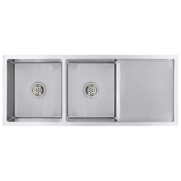 vidaXL Ručně vyrobený kuchyňský dřez nerezová ocel