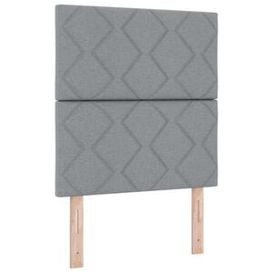 vidaXL Čelo postele Světle &scaron;ed&aacute; textil