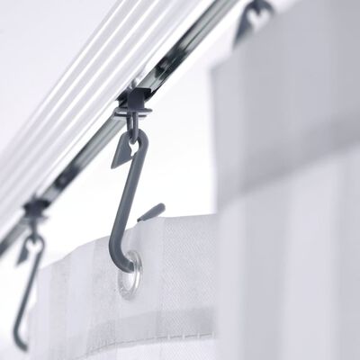 RIDDER Univerzální rohová tyč na sprchový závěs s háčky chromová 52500