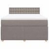 vidaXL Box spring postel s matrac&iacute; taupe 140x200 cm textil