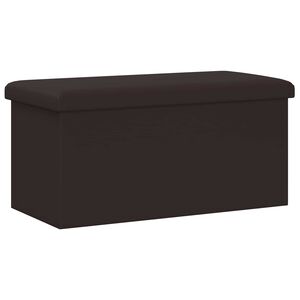 vidaXL Skl&aacute;dac&iacute; &uacute;ložn&aacute; lavice Hněd&aacute; 180 kg 80 L 77 x 38 x 38 cm PVC