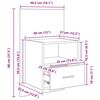 vidaXL Nočn&iacute; skř&iacute;ňka se z&aacute;suvkou 2 pcs Star&eacute; dřevo 50 x 32.5 x 80cm