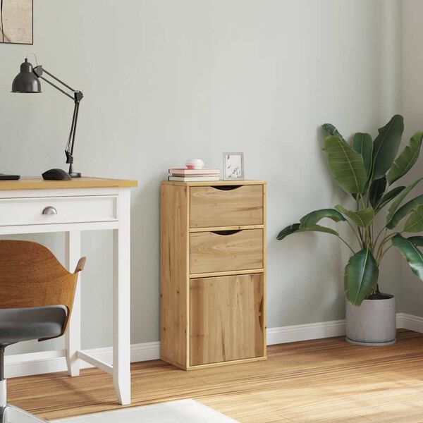 vidaXL Boční skříňka se zásuvkami "ODDA" 40x24x79 cm Borovicový masiv