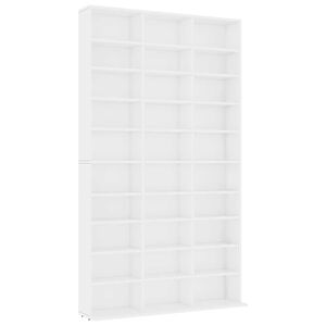 vidaXL CD skř&iacute;ňka b&iacute;l&aacute; 102 x 23 x 177,5 cm kompozitn&iacute; dřevo