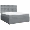 vidaXL Box spring postel s matrac&iacute; světle &scaron;ed&aacute; 180 x 200 cm textil