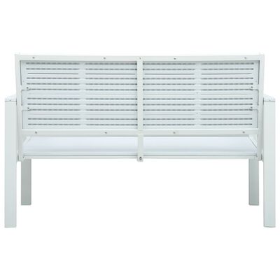 vidaXL Zahradní lavice 120 cm HDPE bílá dřevěný vzhled