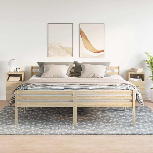 vidaXL Nočn&iacute; stolky 2 ks se 2 z&aacute;suvkami dub sonoma 36 x 36 x 68 cm