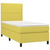 vidaXL Box spring postel s matrac&iacute; a LED zelen&aacute; 100x200 cm textil