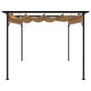 vidaXL Pergola se zatahovací střechou taupe 3 x 3 m ocel 180 g/m²