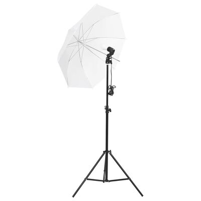 vidaXL Sada studiových světel s pozadími a deštníky