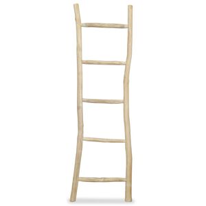 vidaXL Vě&scaron;&aacute;k na ručn&iacute;ky s 5 př&iacute;člemi, př&iacute;rodn&iacute; teak, 45x150 cm