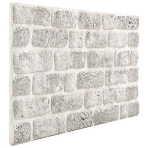 vidaXL N&aacute;stěnn&eacute; panely 10 ks 100 x 50 cm Světle &scaron;ed&aacute; EPS pěna