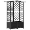 vidaXL Vyv&yacute;&scaron;en&yacute; z&aacute;hon s trel&aacute;ž&iacute; a střechou Čern&aacute; 122 x 40 x 138 cm PP