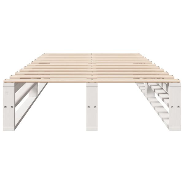 vidaXL Postel bez matrace b&iacute;l&aacute; 100 x 200 cm masivn&iacute; borovice