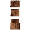vidaXL Nástěnné police 3 ks old wood kompozitní dřevo