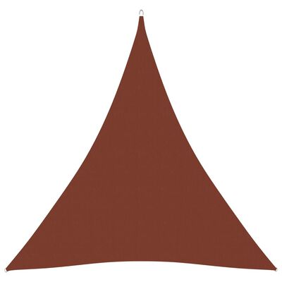 vidaXL Stínící plachta oxfordská látka trojúhelník 4 x 4 x 4 m cihlová