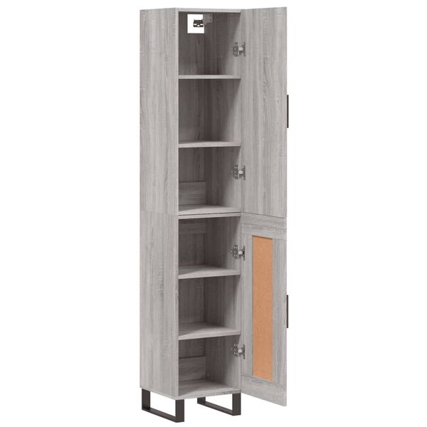 vidaXL Skř&iacute;ň highboard &scaron;ed&aacute; sonoma 34,5 x 34 x 180 cm kompozitn&iacute; dřevo