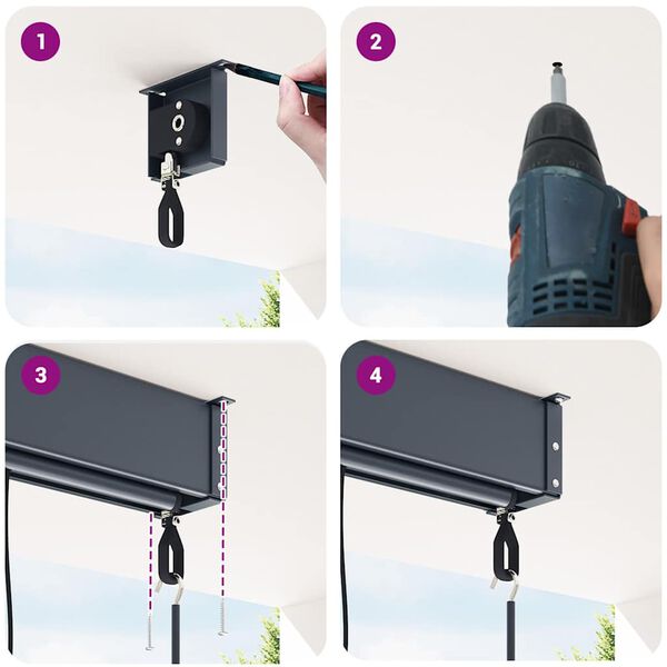 vidaXL Venkovn&iacute; roleta 60 x 250 cm modrob&iacute;l&aacute;