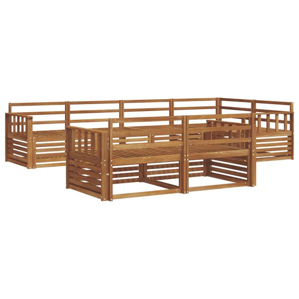 vidaXL Venkovn&iacute; pohovkov&aacute; souprava 7 pcs Př&iacute;rodn&iacute;