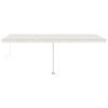 vidaXL Automatická markýza LED a senzor větru 600 x 300 cm krémová