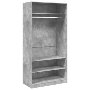 vidaXL &Scaron;atn&iacute; skř&iacute;ň betonově &scaron;ed&aacute; 100 x 50 x 200 cm dřevotř&iacute;ska