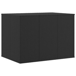 vidaXL Zahradn&iacute; &uacute;ložn&yacute; box PE ratan 145 x 100 x 103 cm čern&yacute;