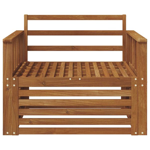 vidaXL 2 Kus Pohovka s opěrkami Masivn&iacute; ak&aacute;tov&eacute; dřevo Př&iacute;rodn&iacute;