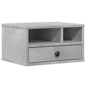 vidaXL Stojan na tisk&aacute;rnu betonově &scaron;ed&yacute; 40x32x22,5 cm kompozitn&iacute; dřevo