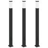 vidaXL Sloupkov&aacute; světla se z&aacute;suvkou 3 ks 110 cm čern&aacute; IP44