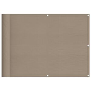 vidaXL Balkonov&aacute; z&aacute;stěna taupe 75 x 700 cm 100% polyester oxford