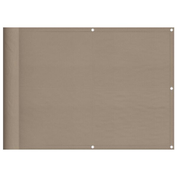 vidaXL Balkonov&aacute; z&aacute;stěna taupe 75 x 700 cm 100% polyester oxford