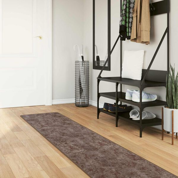 vidaXL Běhoun MARSA &Scaron;ed&yacute; 250 x 50 cm Polyester a PVC