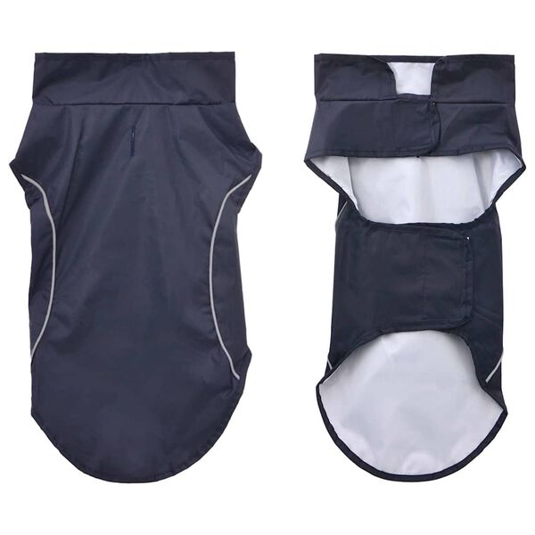 vidaXL Pl&aacute;&scaron;těnka pro psy s reflexn&iacute;mi proužky polyester modr&aacute; XXS