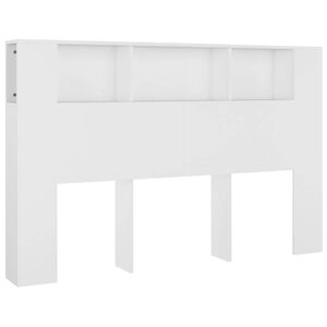 vidaXL Čelo postele s &uacute;ložn&yacute;m prostorem b&iacute;l&eacute; 160 x 18,5 x 104,5 cm